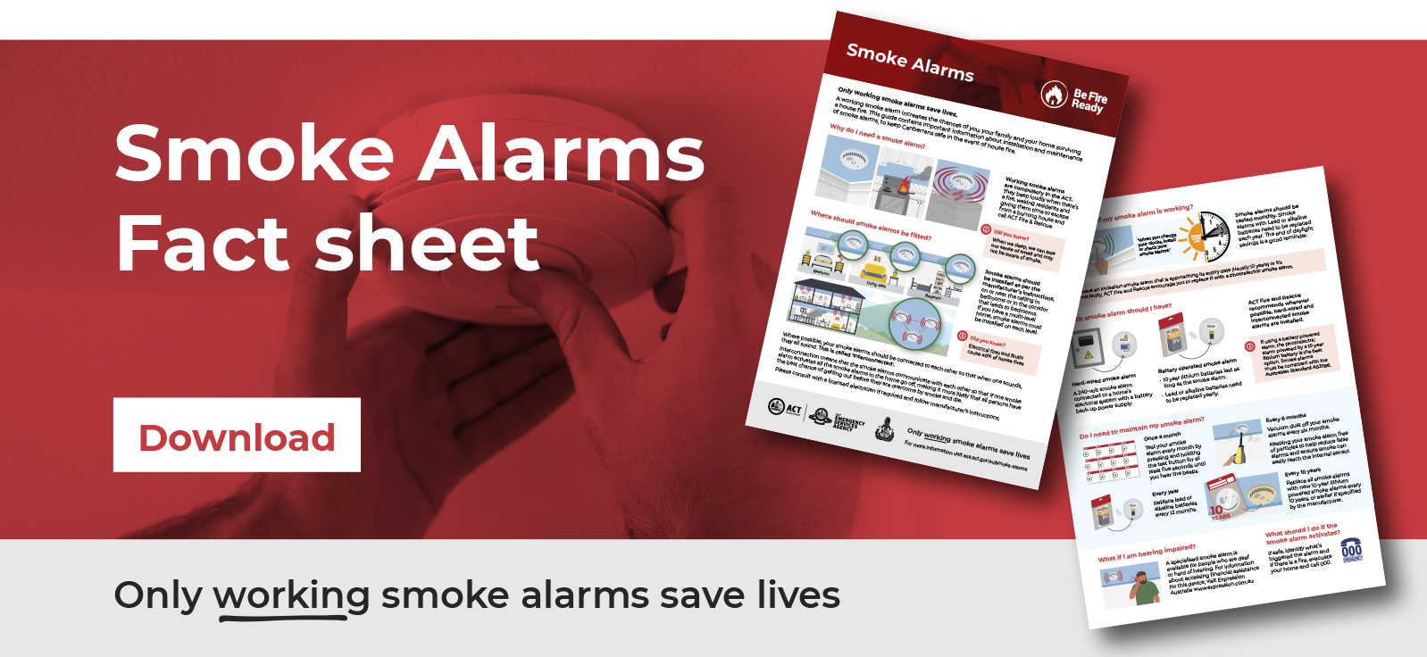 Smoke alarms ACT Emergency Services Agency